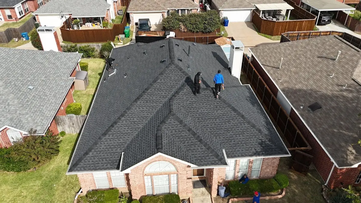 Commercial Roofing work in progress on a Tarrant property